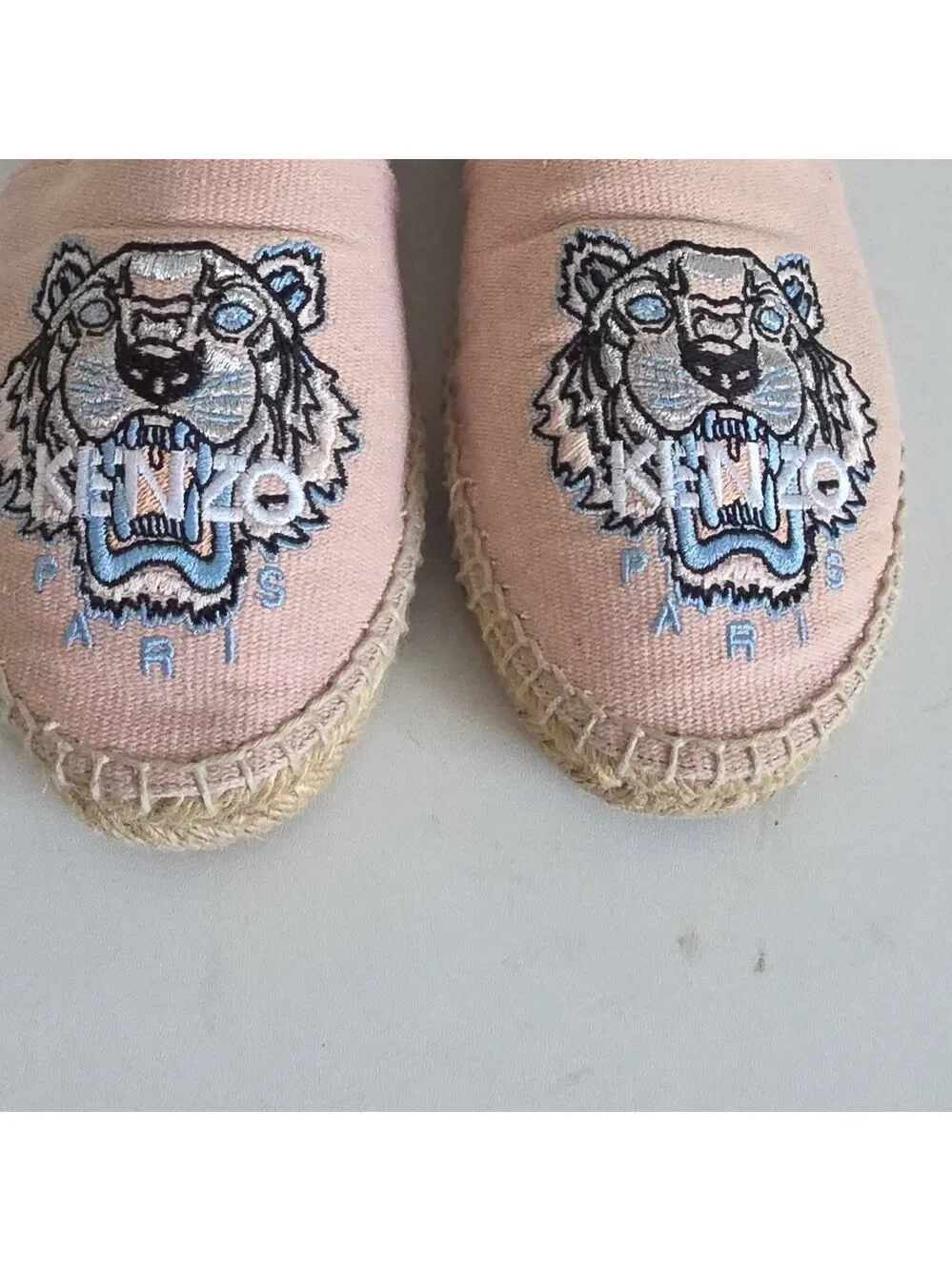 KENZO | Classic Tiger canvas espadrilles pink Blue Sz 37